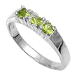 Sterling Silver Baby Ring with Peridot CZ - Sizes: 1-4