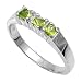 Sterling Silver Baby Ring with Peridot CZ - Sizes: 1-4
