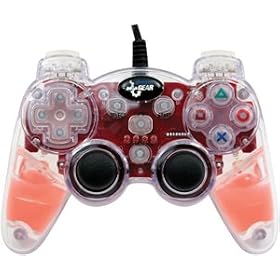 Playstation 3 Lava Glow Wired Controller without Rumble - Red