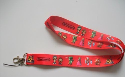 Super Mario Red Color Key Chain Holder Lanyard ~Nintendo~