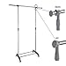 ProAid Adjustable Single Rail Garment Rack, Portable Clothes Hanging Rolling Clothes Rack with Brake Wheels