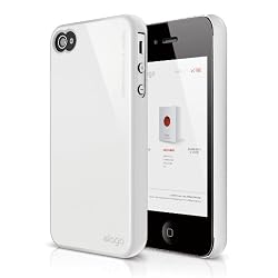 elago S4 Slim Fit 2 Case for iPhone 4/4S - Snow White + HD Professional Extreme Clear film