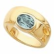 14K Yellow Gold Aquamarine Ring