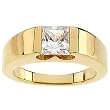 14K Yellow Gold Diamond Engagement Ring Mounting - CENTER STONE NOT INCLUDED