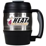 NBA Miami Heat 52-Ounce Stainless Steel Macho Travel Mug with Bottle Opener