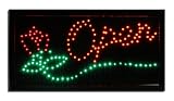 LED Neon Lighted Open Business Sign - Florist Floral Shop - Store Open Sign