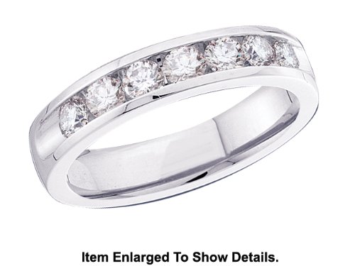 Top Quality Ladies Comfort Fit 14k. Solid Gold 1/8 ct. Genuine Diamond Wedding Ring