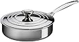Le Creuset Tri-Ply Stainless Steel Saute Pan with Lid, 3-Quart