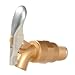 Vestil DFT-AS-SC Brass Plated Zinc Manual Drum Faucet with Lockable Handle