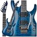 MH100QM LTD Electric Guitar (See Thru Blue)
