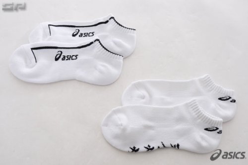 asics(アシックス) ユニセックス 2足組 アンクル ソックス XAS010 0190ホワイト×ブラック