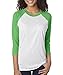 Next Level 6051 Women's Tri-Blend 3/4-Sleeve Raglan Tee Shirt