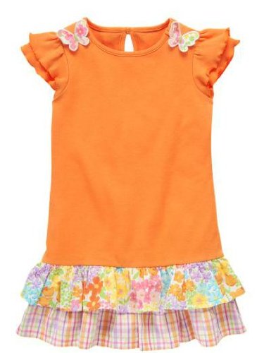 Gymboree (ジンボリー) ちょうちょ オレンジ半袖ワンピース