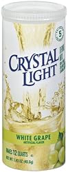 Crystal Light White Grape Drink Mix, (12-Quart) 1.43-Ounce Canisters (Pack of 6)