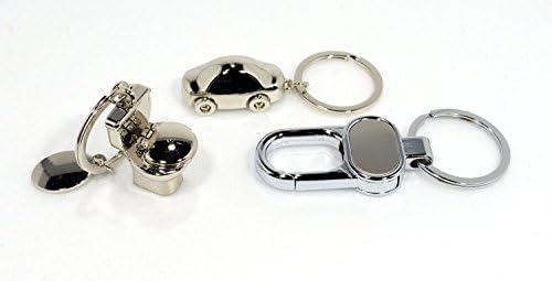 Minicar Keychain alloy three-piece set (toilet bowl type minicar type hang type)