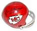 Autographed Jan Stenerud Kansas City Chiefs Throwback 2 Bar Mini Helmet Inscribed 
