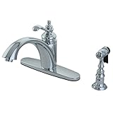 Kingston Brass GS6571TLBS Templeton 8-Inch Centerset Single Handle Kitchen Faucet with Matching Bras