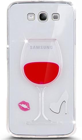 Okai Case for Galaxy A5 Case, Fashion Creative 3D flow Liquid Red Wine Glass Transparent TPU Case Cover for Samsung Galaxy A5-Wine