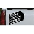 6in X 5.7in Black -- Sales Leasing Rentals Advertisement Decal Business Car 