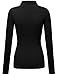 FPT Womens Stretchy Slim Fit Ribbed Long Sleeve Turtleneck