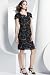 Cap Sleeve Knee Length Ditsy Floral Print Dress