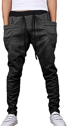 TripKnack Men's Harem Sweat Pants Sports Jogger Dance Trouser Large Dark Gray