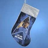 Kurt Adler ST7901 Star Trek Spock Printed Applique Stocking, Live Long and Prosper, 19-Inch