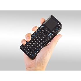 ProMini 2.4GHz Tiny Wireless Keyboard (Built-in TouchPad/Laser Pointer) - Black