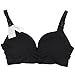 BAOMOSI Women's Seamless Nursing Maternity Bra Push Up Comfort Sleep Bralette Color Black Size S