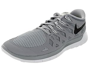 Nike Men's Free 5.0 Wlf Gry/Blck/Drk Gry/Mtllc Slv Running Shoe 8.5 Men US
