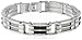 Men's Stainless Steel Two-Tone Cable Inlay Link Bracelet