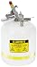 Justrite BY12755 Centura Disposal Polyethylene Prefabricated Quick-Disconnect Safety Can with Stainless Steel PTFE Fitting, 5 Gallon Capacity