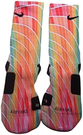 League Ready Customs Men's Summer Custom Elite Socks Large Multi-Color