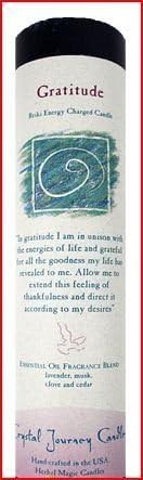 Crystal Journey Herbal Magic Reiki Charged Candle- Gratitude 7 by Crystal Journey Candles