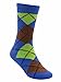Rambutan Kids Fancy Patterns Comfort Toe Seam Colorful Rayon made from Bamboo Socks US 13-2 ((Argyle) Violet)
