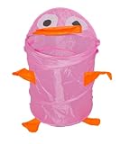 Pink Duck Pop Up Laundry Toy Basket