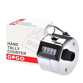  GOGO Hand Tally Counter, Handheld Tally Clicker, Metal Mechanical Counter