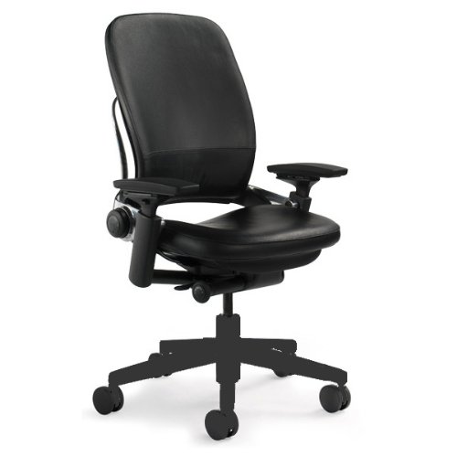Steelcase Leap Leather Chair, Black