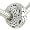 image DECORATED Sterling Silver BEAD Charm fits European Bracelet