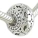 DECORATED Sterling Silver BEAD Charm fits European Bracelet