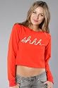 Your Eyes Lie The Shhh Cropped Top,Tops (L/S) for Women