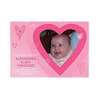 Personalised Hearts Birth Announcement - 10 Pack
