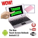 PINK MINI LAPTOP Netbook 7 inch Touch Screen Android 2.2 WiFi Flash Apps and Games FAST Shipping from New York by WOLVOL