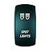 STVMotorsports Laser Green Rocker Switch Spot Lights 20a 12v On/Off LED Light