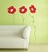Tools & Hardware : Poppies Red Flowers Peel & Stick Wall Decor Stickers