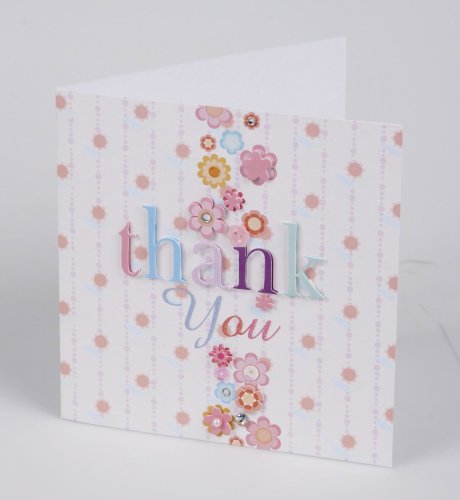 Graphic Floral Thank You Card
