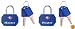 Master Lock 4681TBLR TSA-Accepted Keyed Luggage Locks, Red or Blue, 2-Pack