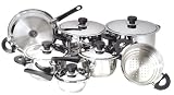 Josef Strauss - Pro Strauss Platinum 12 Piece Stainless Steel Cookware Set Josef Strauss - Pro Strauss Platinum 12 Piece Stainless Steel Cookware Set