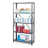 Safco Products 6265 36 by 12 Commercial 5 Shelf Kit, Gray