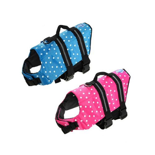 Swimming Waterproof Float Safe Pet Dog Vest Life Jacket Swimwear Size L